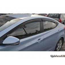 Дефлекторы боковых окон для Hyundai Elantra IV (Хендай Элантра 4) HD 2006-2010 