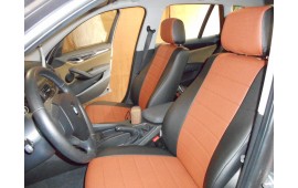 Авточехлы "Автопилот" установка на   BMWX1 (2014 г.в.) черный+коричневый